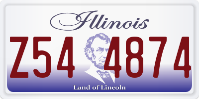 IL license plate Z544874