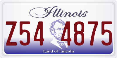 IL license plate Z544875
