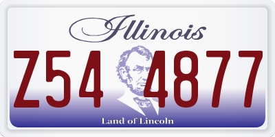 IL license plate Z544877