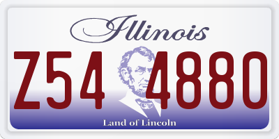 IL license plate Z544880
