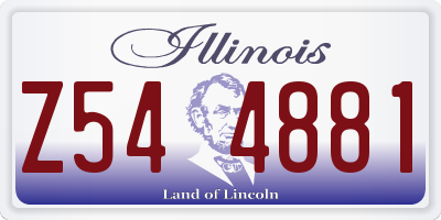 IL license plate Z544881