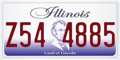IL license plate Z544885
