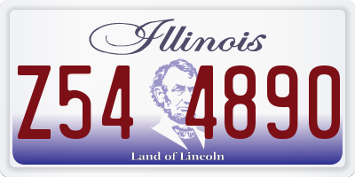 IL license plate Z544890