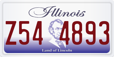 IL license plate Z544893