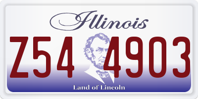 IL license plate Z544903