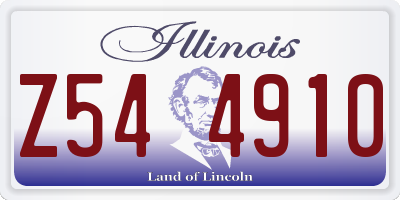 IL license plate Z544910