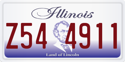 IL license plate Z544911