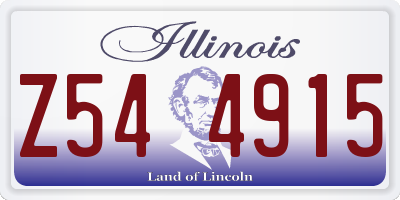 IL license plate Z544915