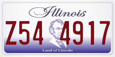 IL license plate Z544917