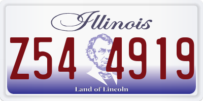 IL license plate Z544919