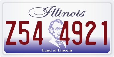 IL license plate Z544921
