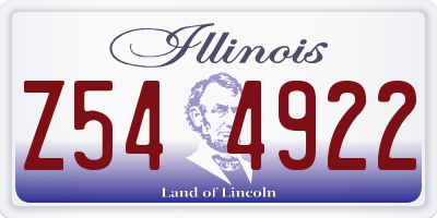 IL license plate Z544922