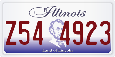 IL license plate Z544923