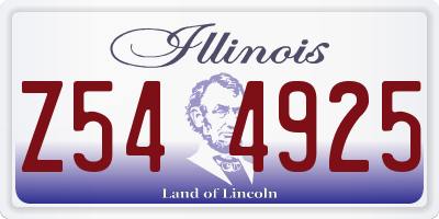 IL license plate Z544925