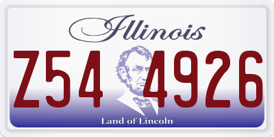 IL license plate Z544926