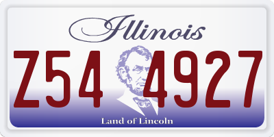 IL license plate Z544927