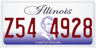 IL license plate Z544928
