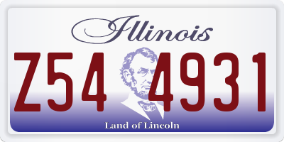 IL license plate Z544931