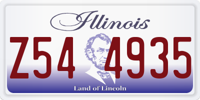IL license plate Z544935