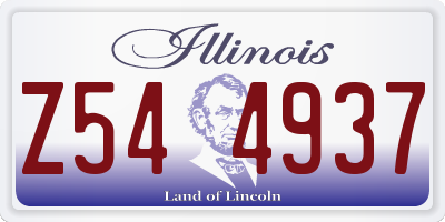IL license plate Z544937