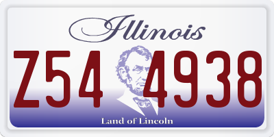 IL license plate Z544938