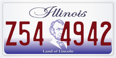 IL license plate Z544942