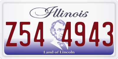 IL license plate Z544943