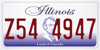 IL license plate Z544947