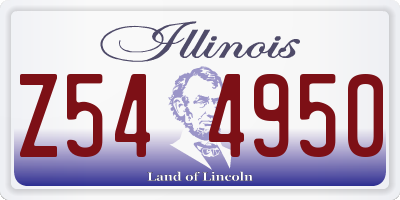 IL license plate Z544950
