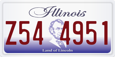 IL license plate Z544951