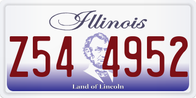 IL license plate Z544952