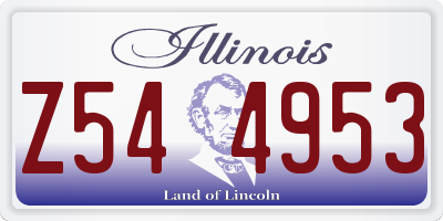 IL license plate Z544953