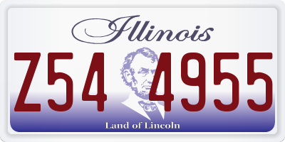 IL license plate Z544955