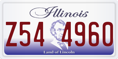 IL license plate Z544960