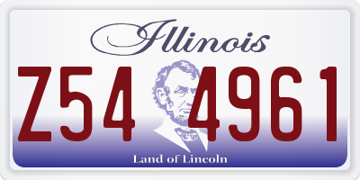 IL license plate Z544961