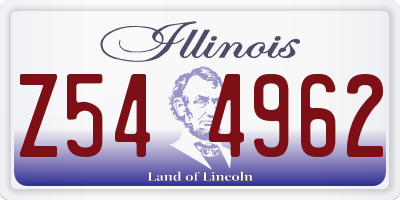 IL license plate Z544962