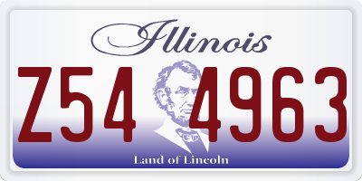 IL license plate Z544963