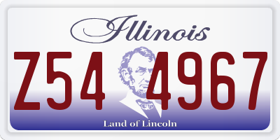 IL license plate Z544967