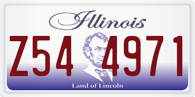 IL license plate Z544971