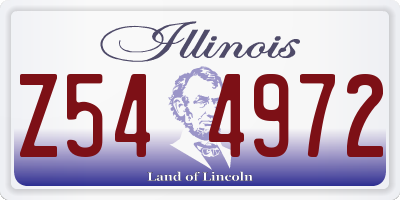 IL license plate Z544972