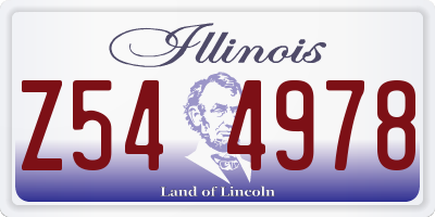 IL license plate Z544978