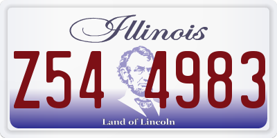 IL license plate Z544983