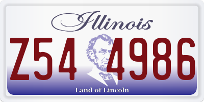 IL license plate Z544986