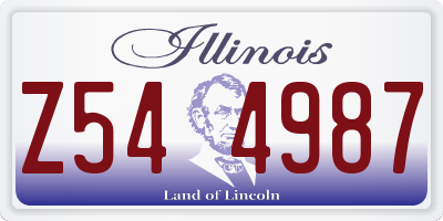 IL license plate Z544987