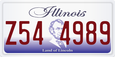 IL license plate Z544989