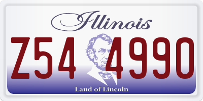IL license plate Z544990