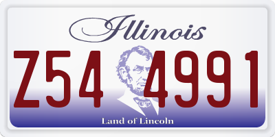 IL license plate Z544991