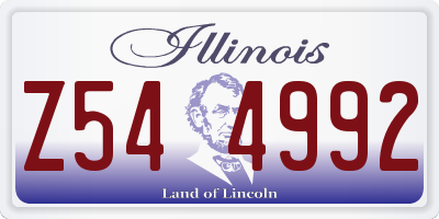 IL license plate Z544992