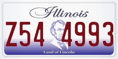 IL license plate Z544993