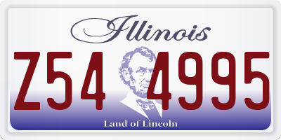 IL license plate Z544995